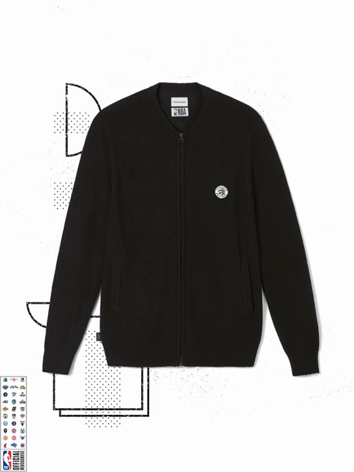 Frank + Oak Toronto Raptors Boucl Bomber In True Black