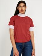 Frank + Oak Organic Cotton Pocket T-shirt In Barn Red