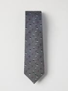Frank + Oak Calder Silk Tie In Grey