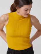 Frank + Oak Sleeveless Mockneck Knit Top In Golden Rod