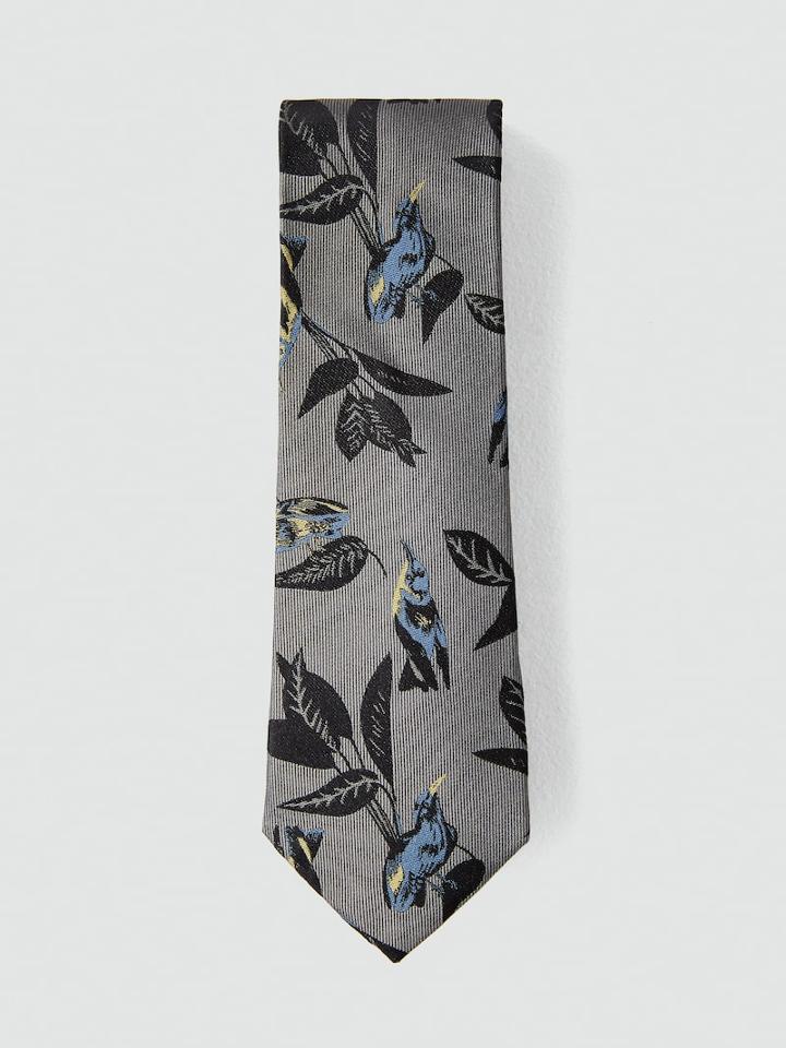 Frank + Oak 2.5 Silk Bird Motif Tie