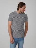 Frank + Oak Striped Tencel-cotton-blend T-shirt In Navy/white