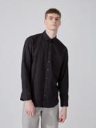 Frank + Oak Oversized Cotton-tencel Shirt In True Black