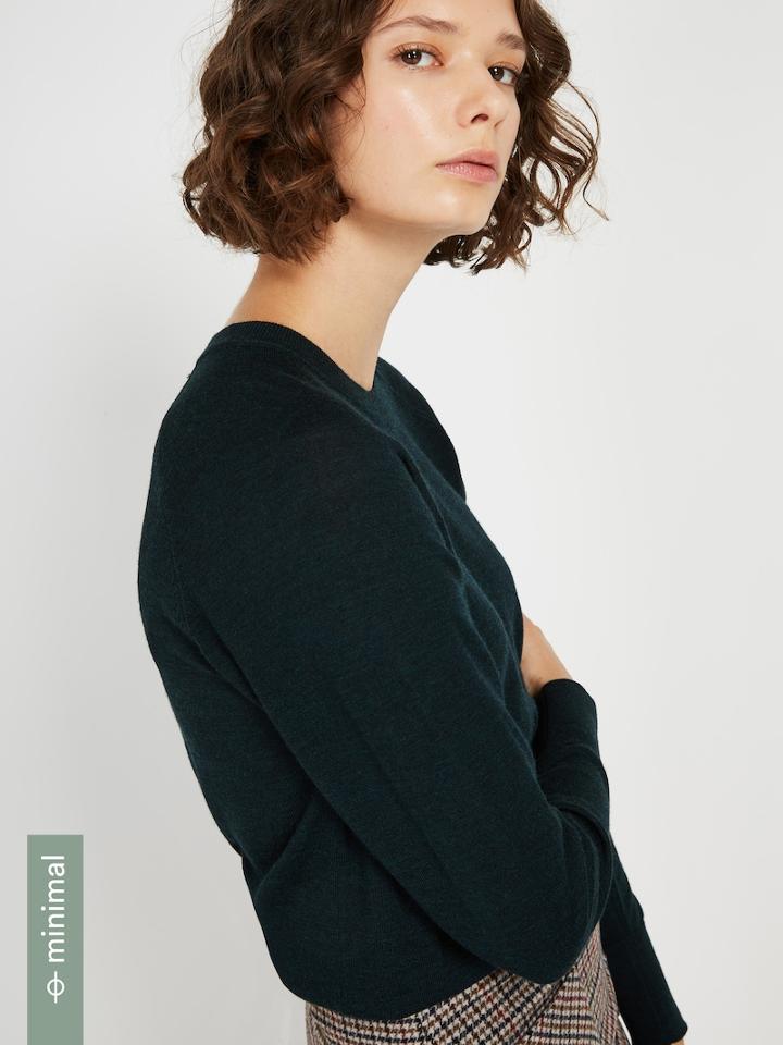 Frank + Oak Machine Washable Merino Sweater In Grey Heather