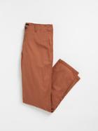 Frank + Oak Washed Straight Leg Chino - Brown Red