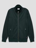 Frank + Oak Classic Full-zip Track Jacket In Green Gables