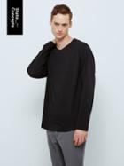 Frank + Oak Sc Drirelease Long-sleeve T-shirt In True Black