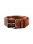 Frank + Oak Italian Leather Belt In Chestnut