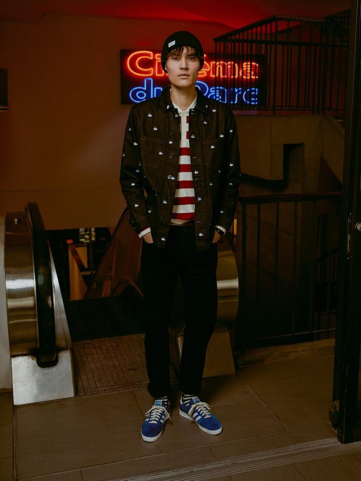 Frank + Oak Mickey Mouse Print Overshirt - Navy