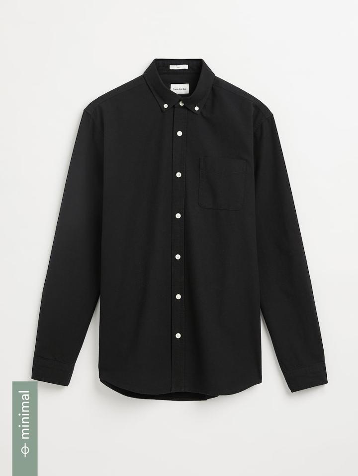 Frank + Oak The Jasper Good Cotton Shirt In Black