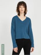 Frank + Oak Organic-recycled-cotton V-neck Sweater