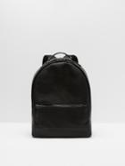 Frank + Oak The Boulevard Leather Backpack In Black