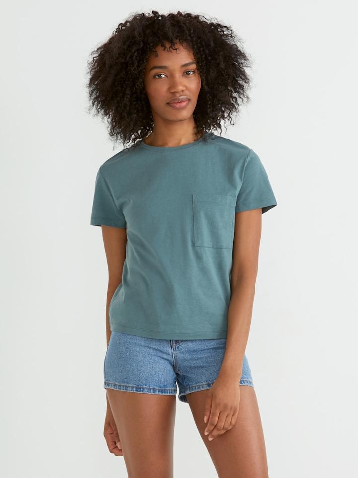 Frank + Oak Sustainable Crewneck In North Atlantic