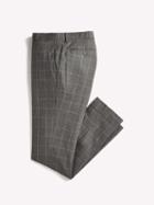 Frank + Oak The Laurier Flannel Grid Check Trouser In Grey Heather
