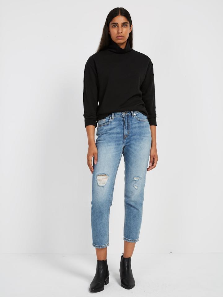 Frank + Oak Fleece Mockneck Sweatshirt - Black