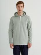 Frank + Oak Washed French Terry Pullover Hoodie In Aqua Grey
