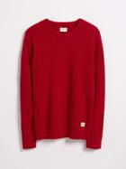 Frank + Oak Waffle Stitch Crewneck Sweater In Red