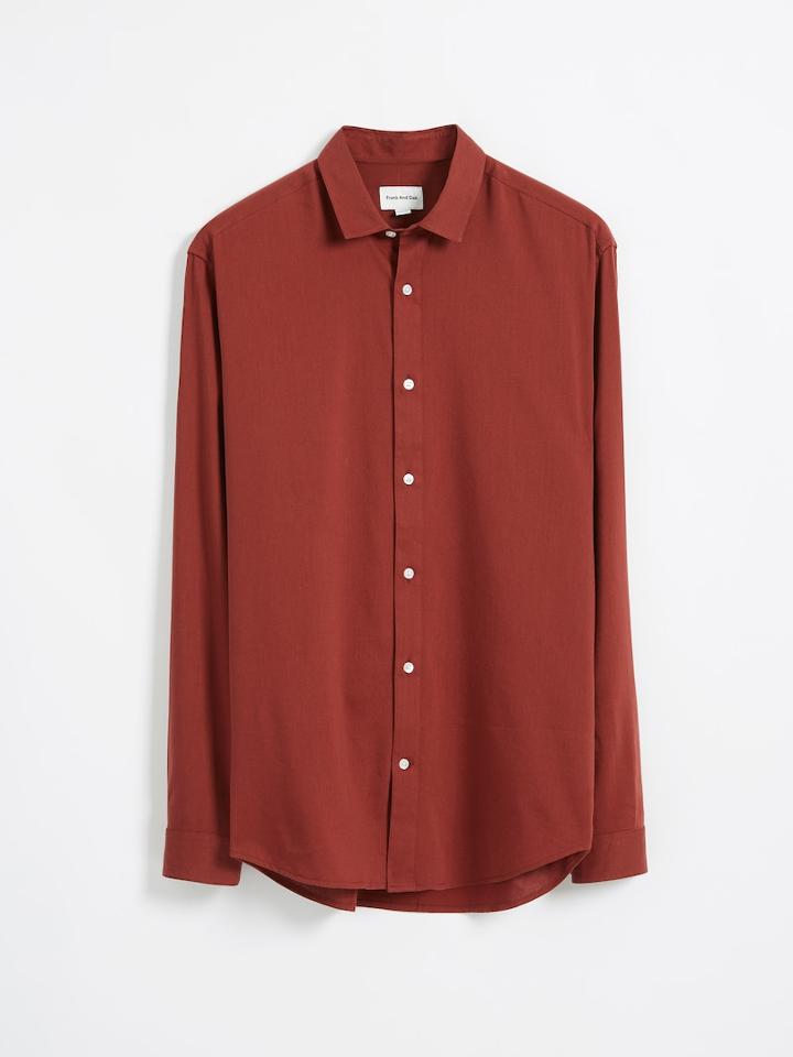 Frank + Oak Super Soft Button-up Shirt - Madder Brown