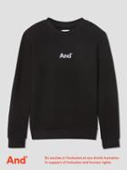 Frank + Oak And French Terry Crewneck In Black