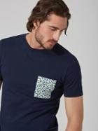 Frank + Oak Slim Fit 90s Pocket T-shirt In Dark Blue