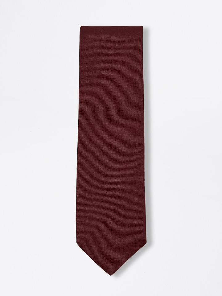 Frank + Oak Grossgrain Silk Tie In Wine