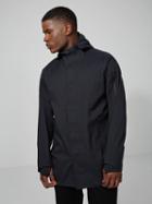 Frank + Oak Sc Triple Torrent Fishtail Raincoat In True Black