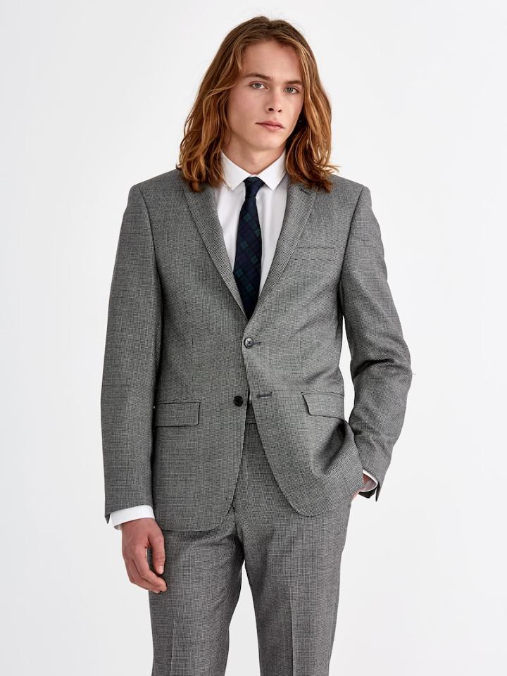 Frank + Oak The Made-in-canada Wool Houndstooth Suit Jacket