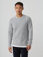 Frank + Oak Winter-boucl Raglan Sweater In Mixed Grey