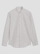 Frank + Oak Windowpane Poplin-twill Shirt In Desert Grey