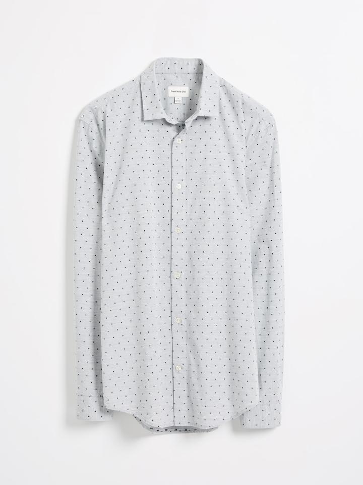 Frank + Oak The Jacquard Shirt - Light Grey