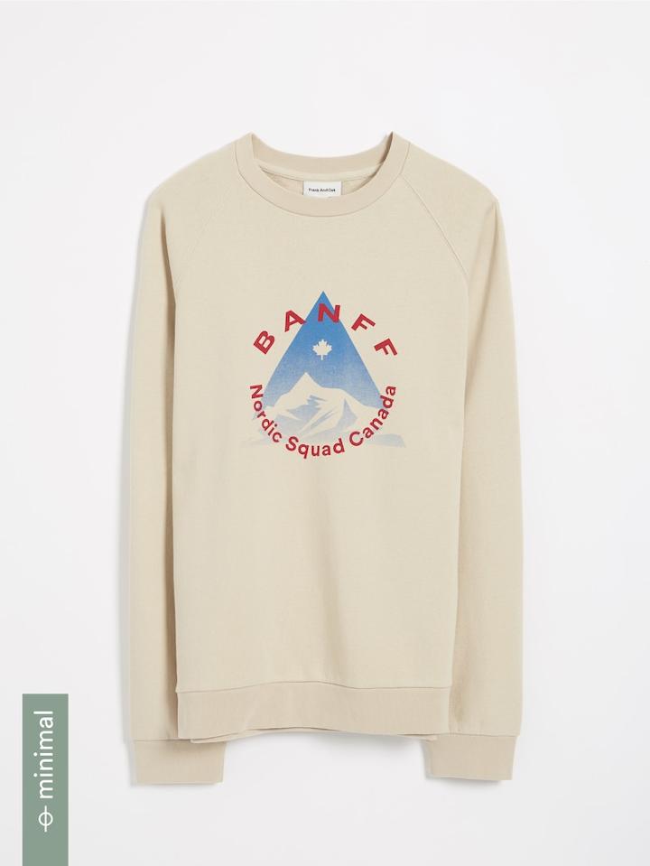 Frank + Oak Banff Nordic Squad Heavy Fleece Crewneck - Off-white