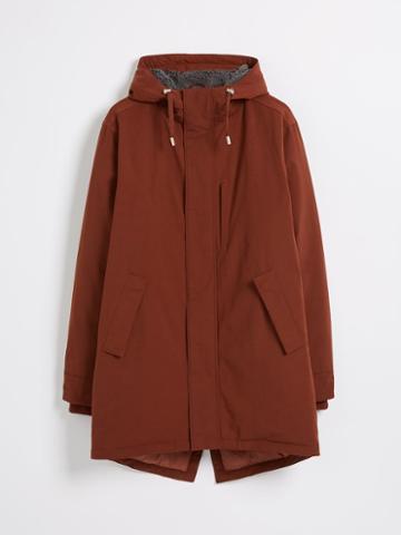 Frank + Oak The Alpine Fishtail Parka With Recycled 3m Thinsulate - Cherry Mahogany