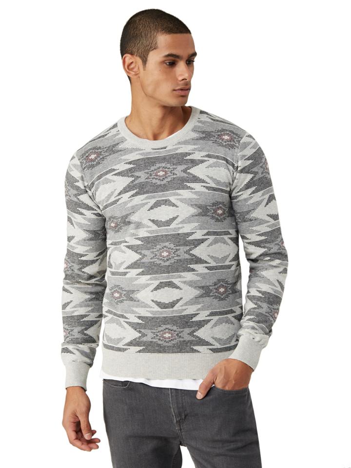 Frank + Oak Great North Knit Crewneck In Sand