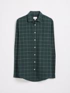 Frank + Oak Windowpane Flannel Shirt - Green