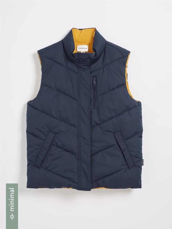 Frank + Oak Reversible Puffer Vest - Navy