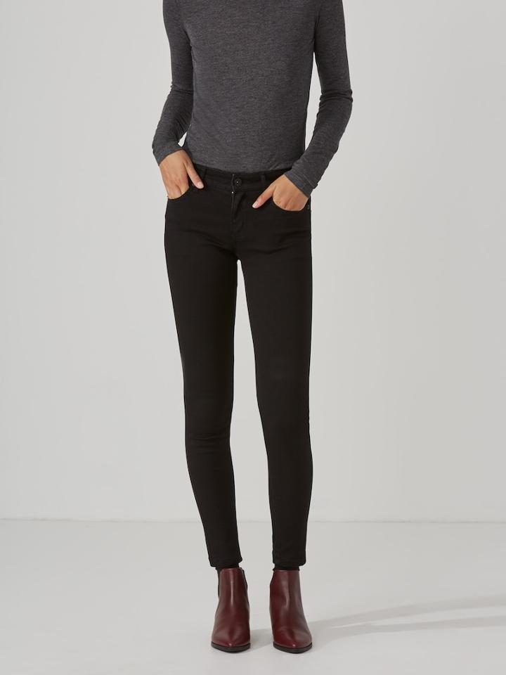 Frank + Oak The Debbie Skinny-stretch Jean In Jet Black