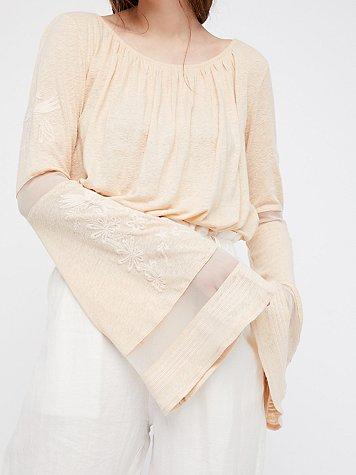 Free People Bonjour Bell Sleeve Tee