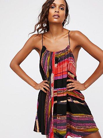 Free People Painted Stripe Mini Dress