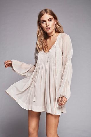 Free People Womens Lini Smocked Swing
