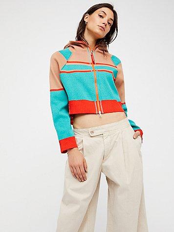 Free People Stripes For Days Zip Up