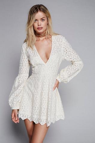 Free People Womens Stars Lace Dress