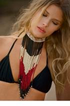 Free People Womens Center Stage Fringe Choke