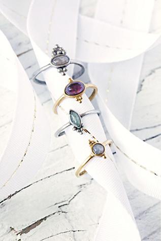 Free People Womens Crystal Friendship Ring S
