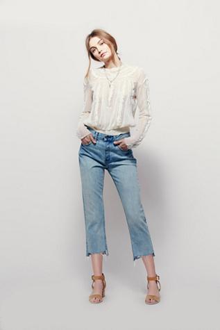 Free People Womens Brooklynn Hem Jean