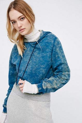 Cotton Citizen Womens Cropped Pullover Hoodie