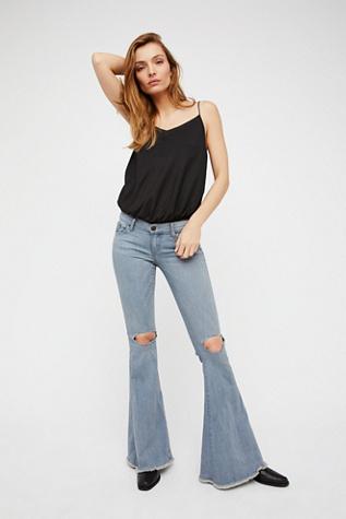Destroyed Denim Super Flare By Free People