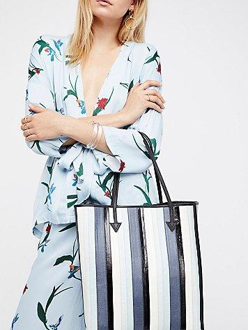 Striped Vegan Tote By Free People