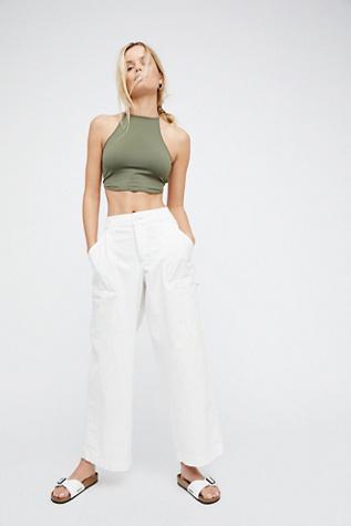 Free People Womens Relaxed Work Wear Pant