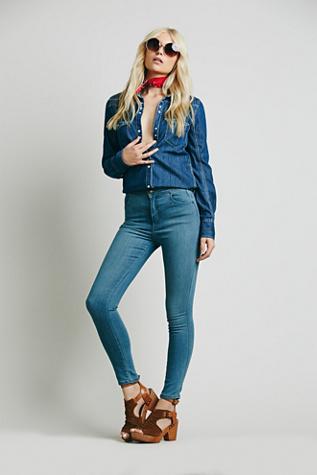 Free People Womens Reign High Rise