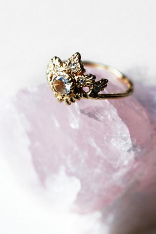Communion By Joy Womens Rapture Moonstone/diamond Ring